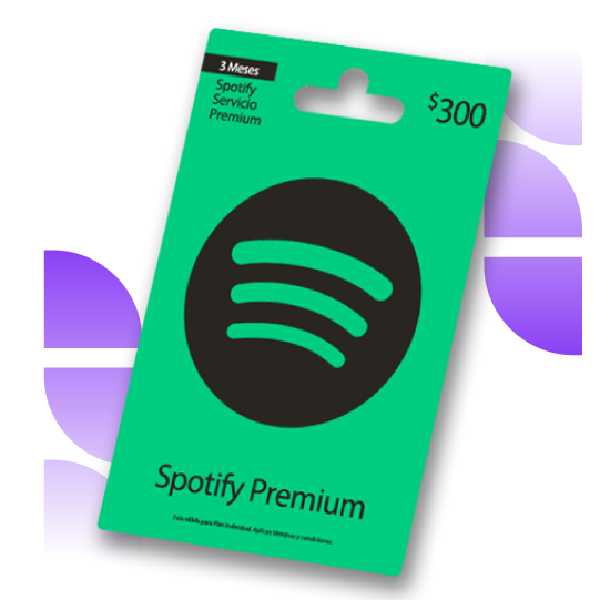 Tarjeta  de regalo spotify 1 mes premium